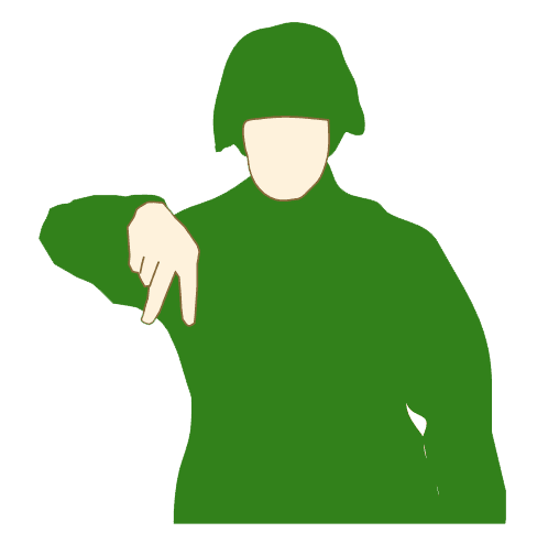 Handtecken: Fientlig fottrupp