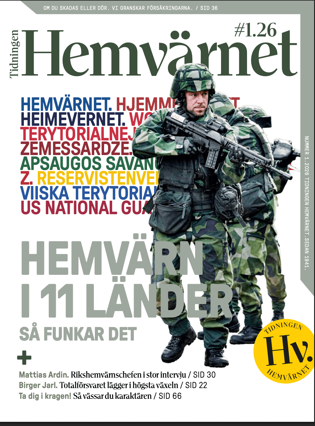 Tidningen Hemvärnet nr 1 2026